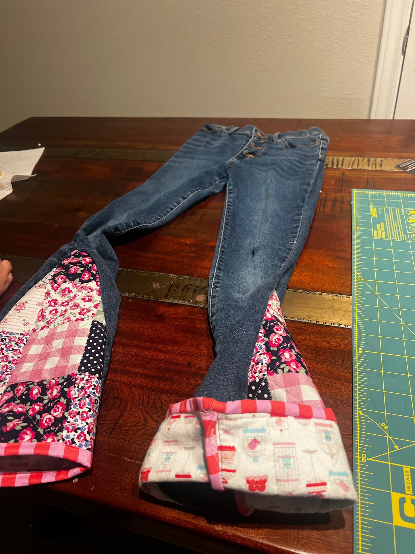 Quilted Up-cycled Jeans (Made to Order)