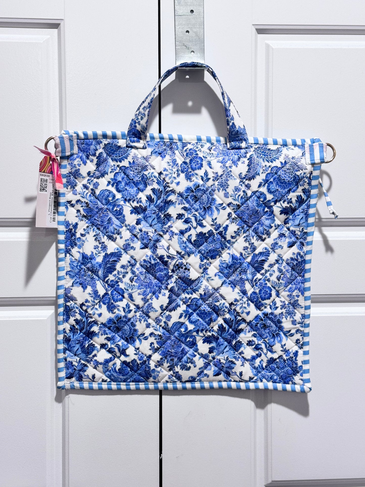 Large Project Bag Cat Chinoiserie