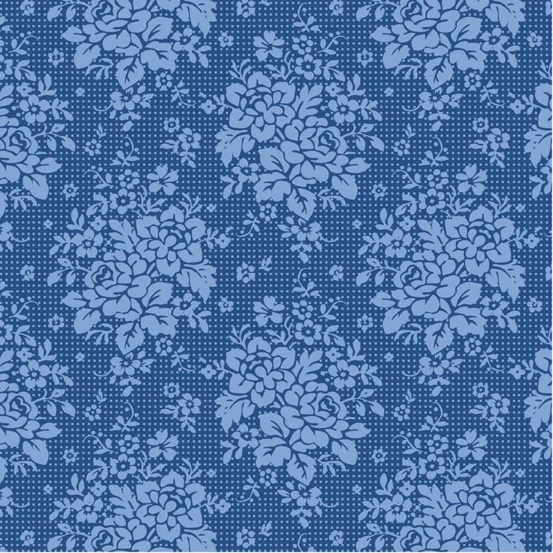 TIL100676 Something Blue - Picknic Denim Tilda Fabric Sold by the Half Yard