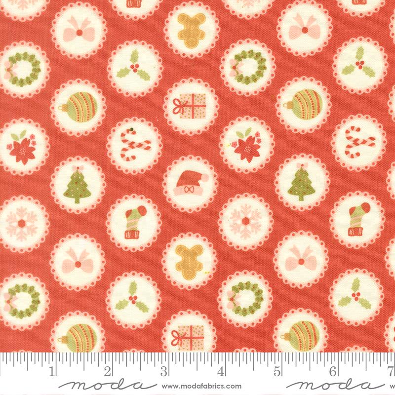 December Darling Rose 31811-17 by My Sew Quilty Life for Moda Sold by the Half Yard