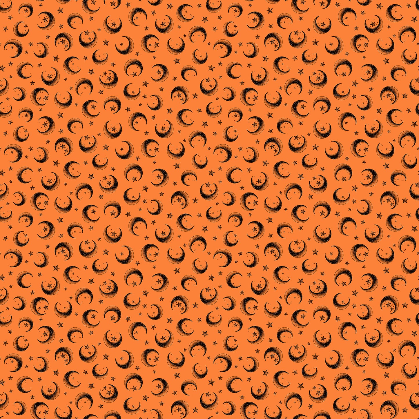 10712-58 Haunted Hollow MYSTICAL Orange BY Patrick Lose for Northcott Fabrics Sold By the Half Yard