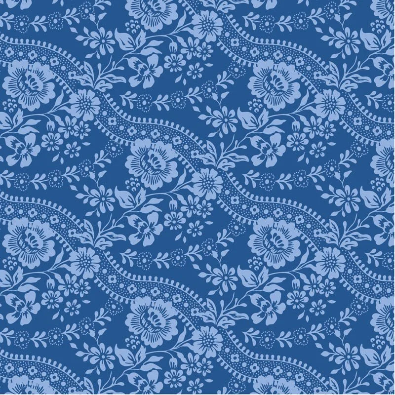 TIL110168 Something Blue - Celeste Denim Tilda Fabric Sold by the Half Yard