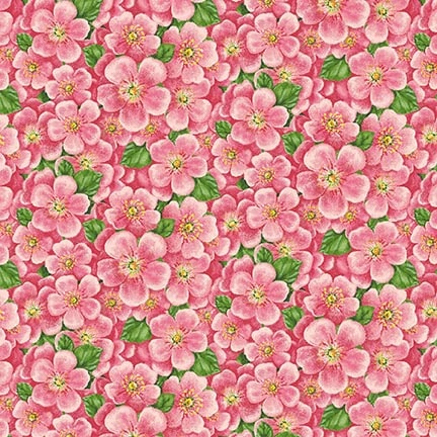 1549-26 Enchanted Forest Packed Pink Flowers for Henry Glass