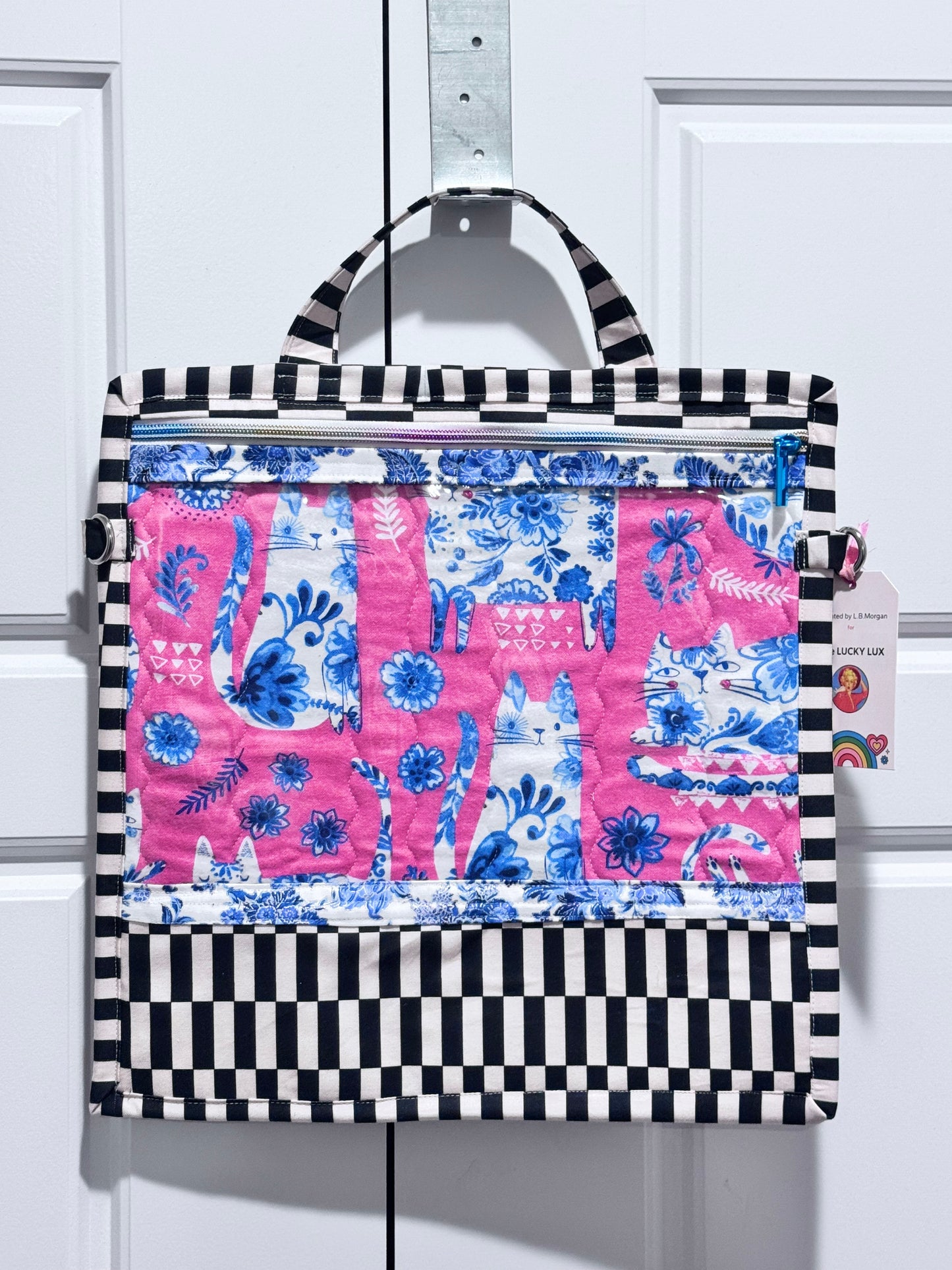 Large Project Bag Cat Chinoiserie