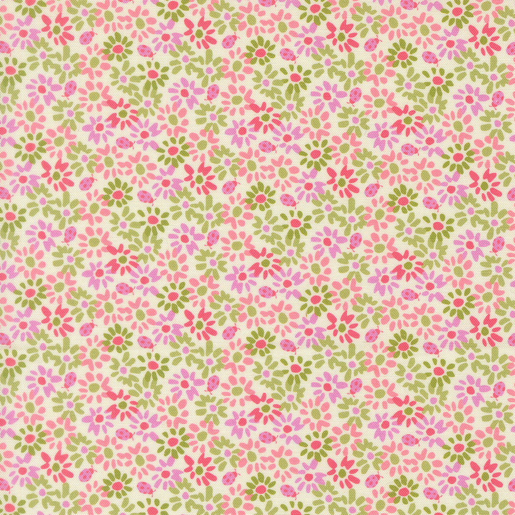 2735311 Floriori Ladybug Flamingo Cotton Fabric