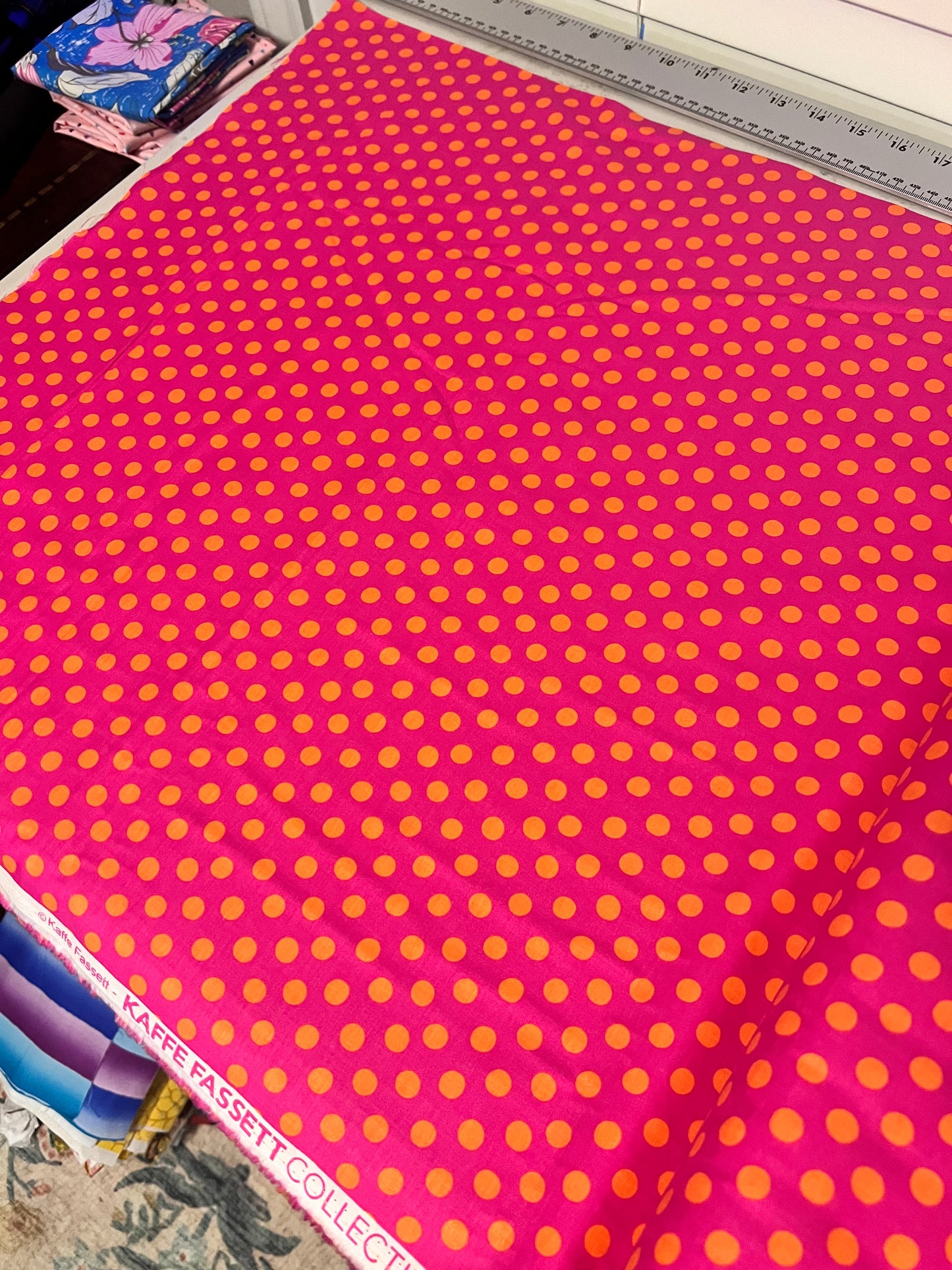 Spot FUCHSIA Kaffe Fassett Collective Sold by the Half Yard