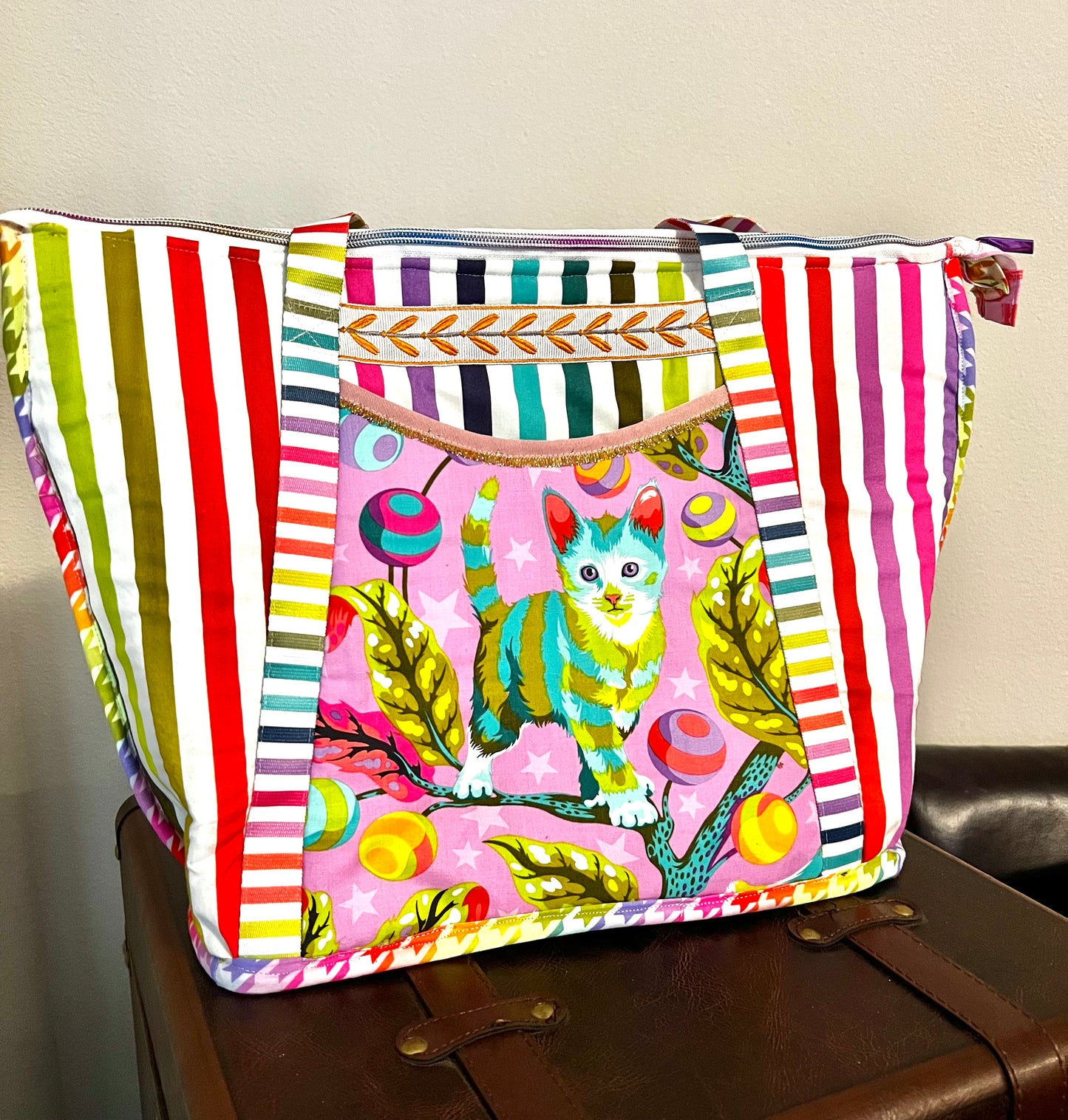 Disco Kitty Tote Purse Bag