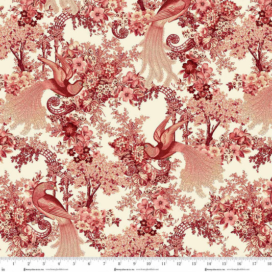 3482-88 Prussian Red Toile BY Michelle Yeo for Henry Glass