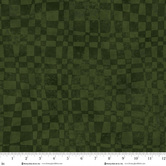 3514-66 Green Vintage Check || Hollyville Manor by Jan Mott Fabric for Henry Glass