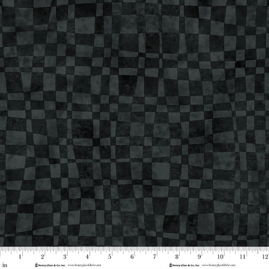 3514-99 Black Vintage Check || Hollyville Manor by Jan Mott Fabric for Henry Glass