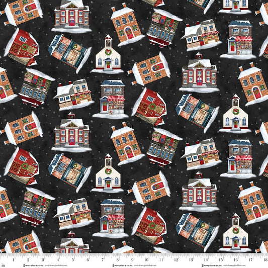 3520-99  Village Toss || Hollyville Manor by Jan Mott Fabric for Henry Glass