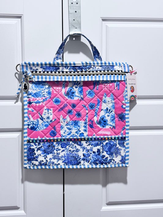 Large Project Bag Cat Chinoiserie