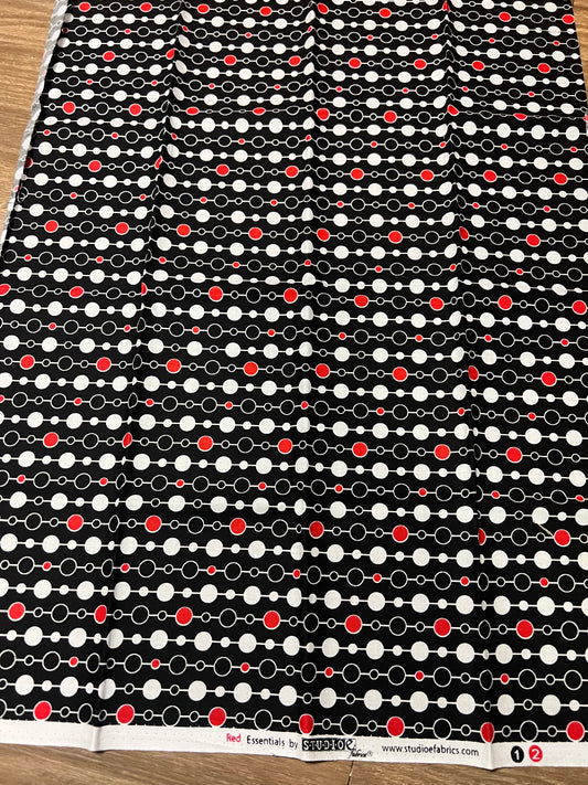 Studio E Red Essentials Geo Fabric