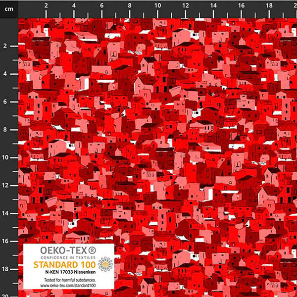 Stof Fabrics Blank Quilting red house Coordinates 4515-202