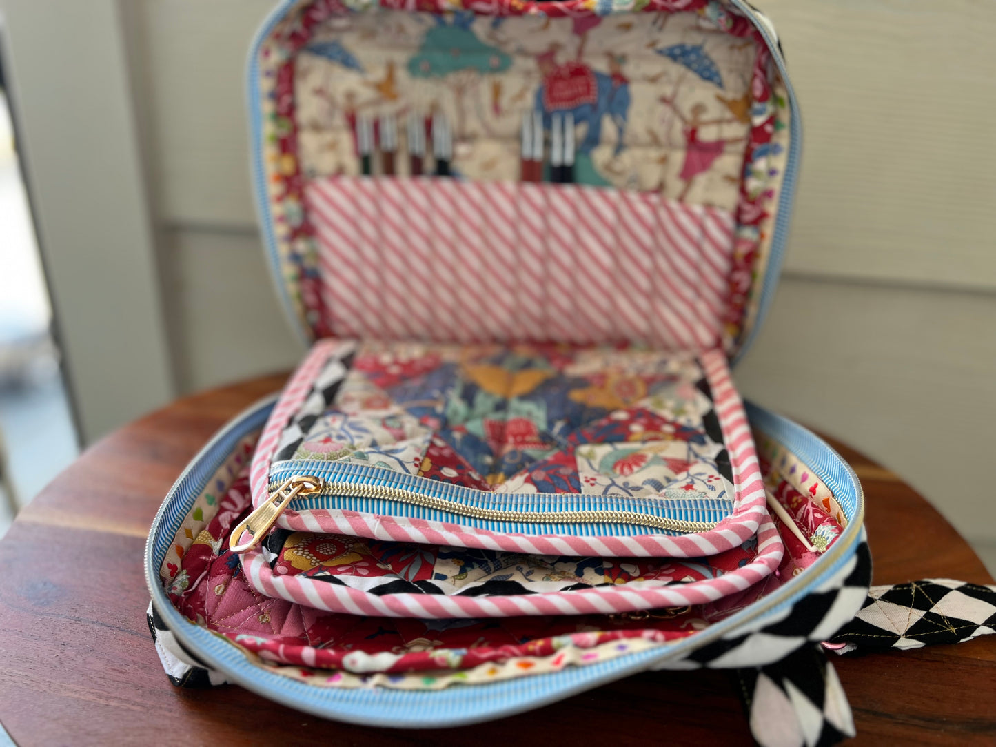 Knitting Crochet Embroidery Case / Makeup Pouch (Made to Order)