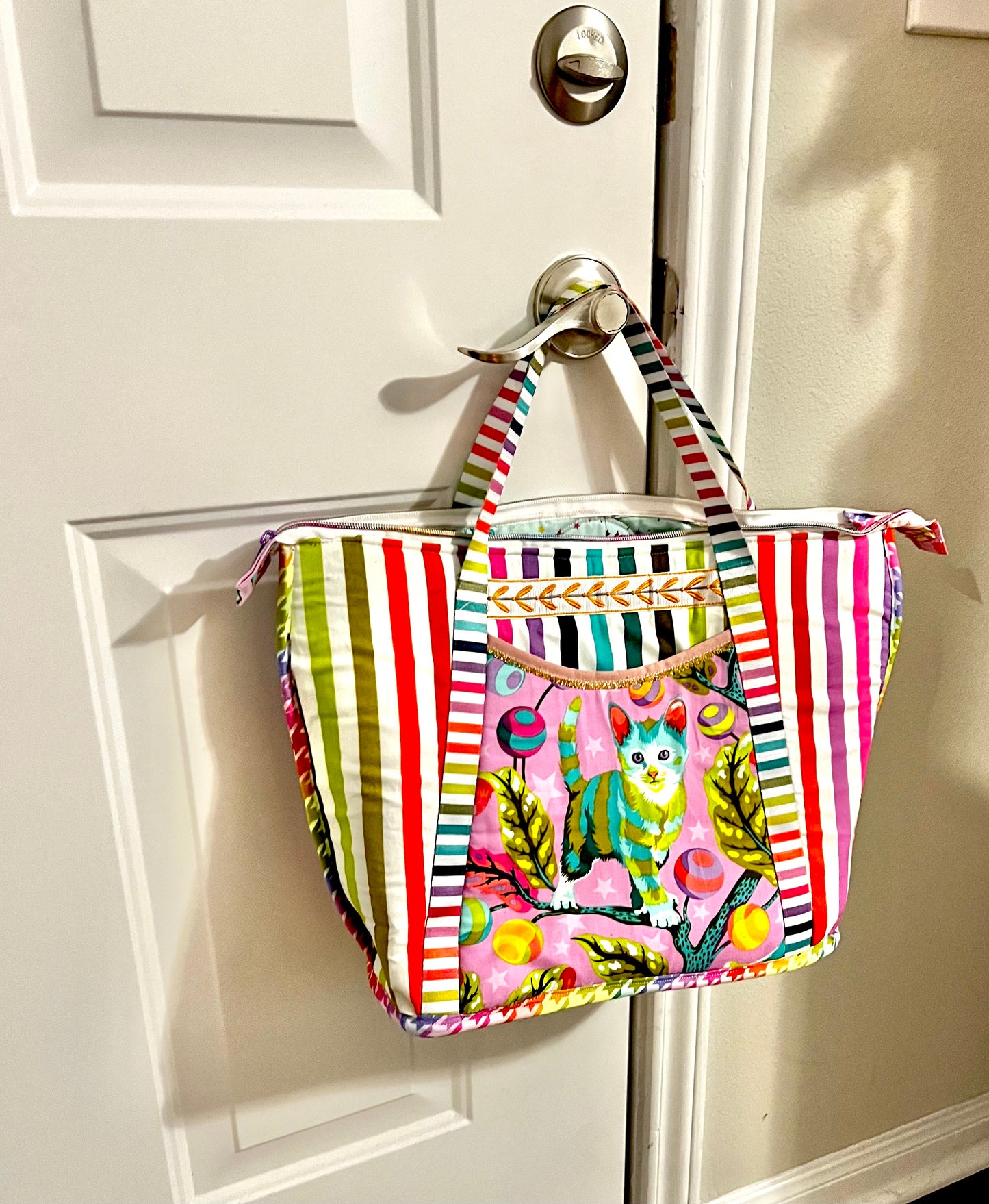 Disco Kitty Tote Purse Bag
