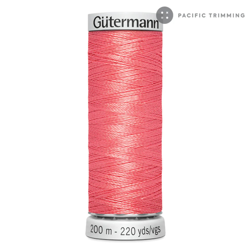 Gutermann Dekor Rayon Machine Embroidery 200M Colors 4865 shrimp