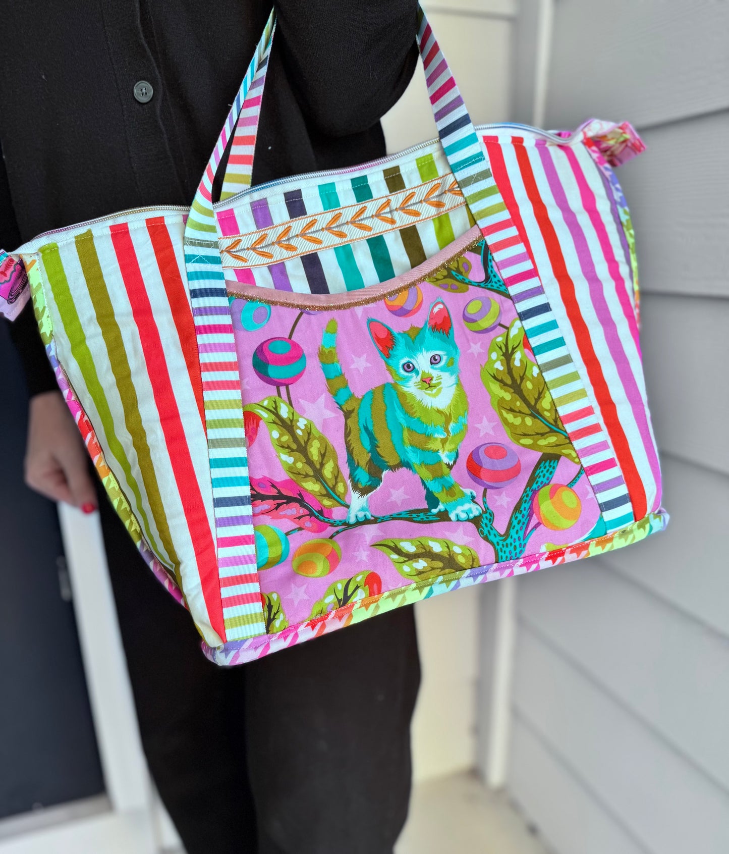 Disco Kitty Tote Purse Bag