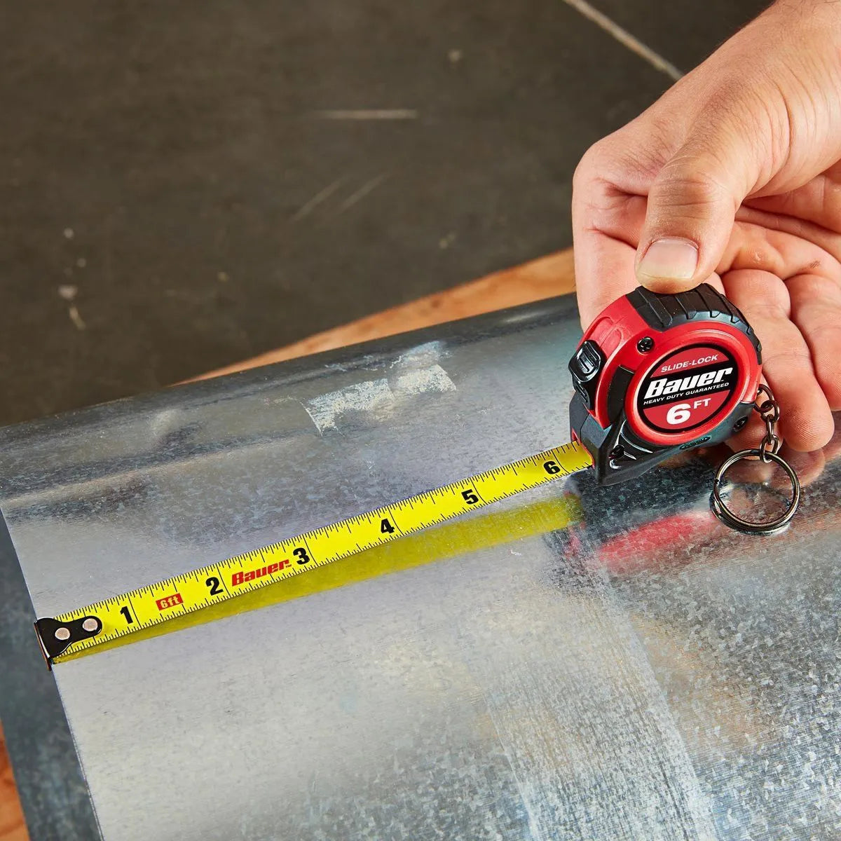 BAUER 6 ft. x 1/2 in. Keychain Tape Measure