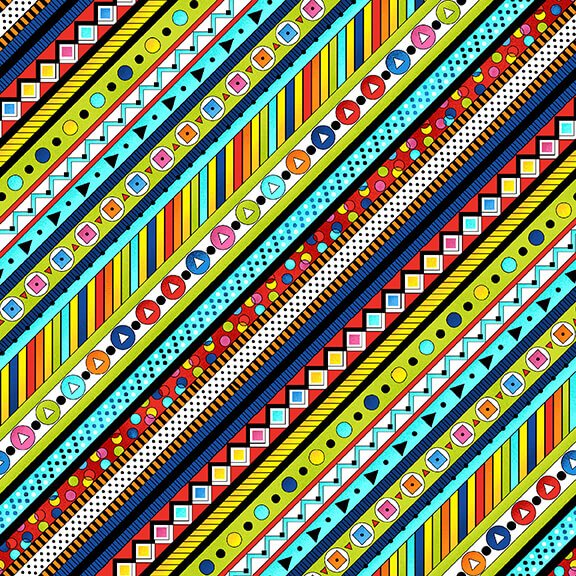 6299-78 Its Elementary Diagonal Stripe Studio E Fabric