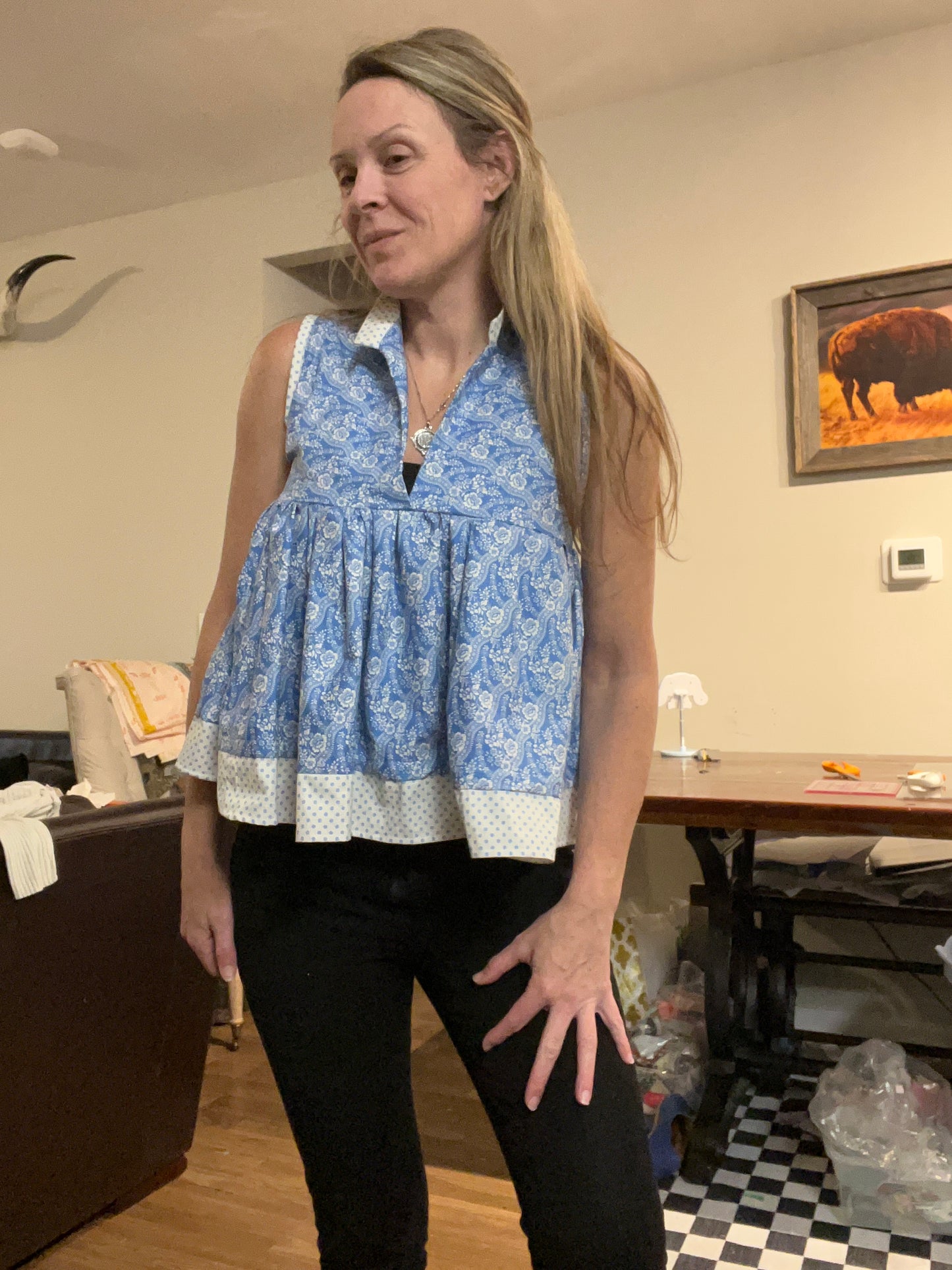 Babydoll Top Blue