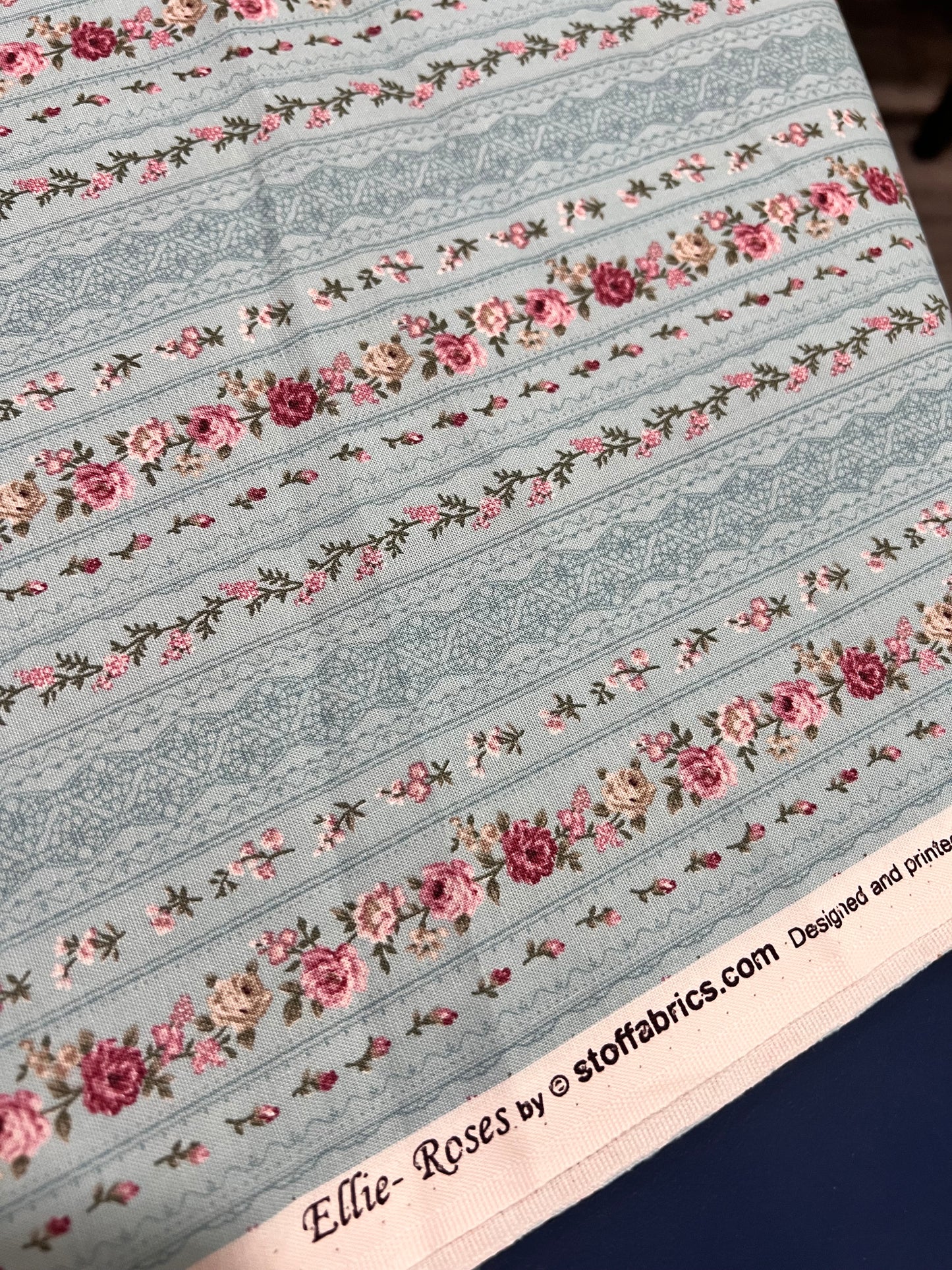 4501-324 Emily Rose Fabric by Stof Sold by the Half Yard