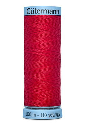 Pure Silk Thread 100m- Bright Red