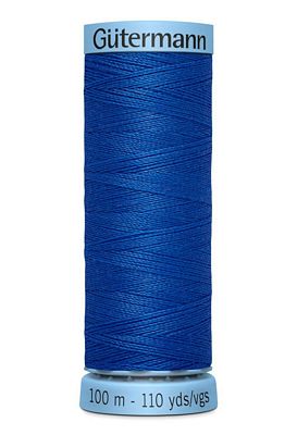 Pure Silk Thread 100m- Dark Blue