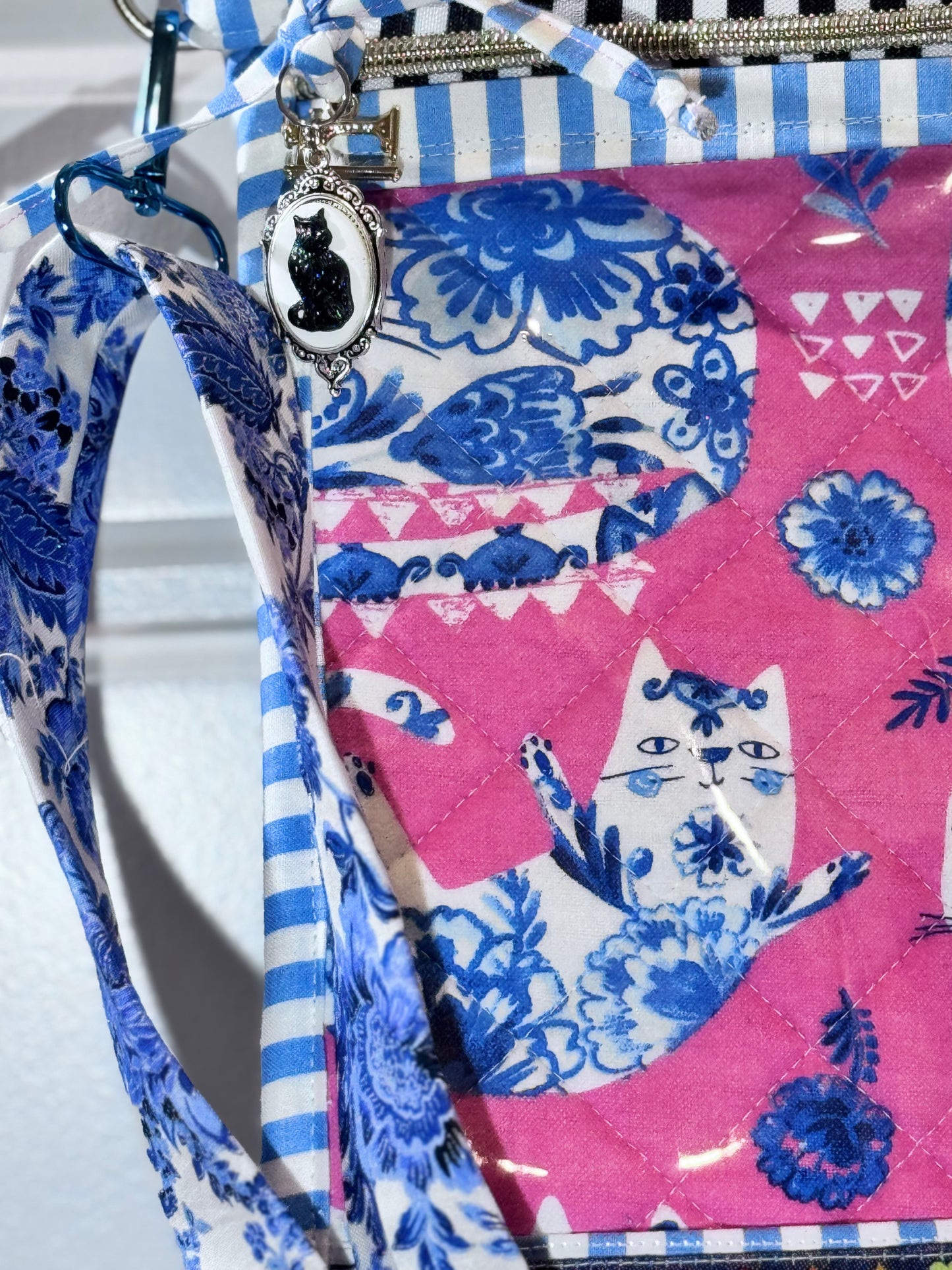 Large Project Bag Cat Chinoiserie