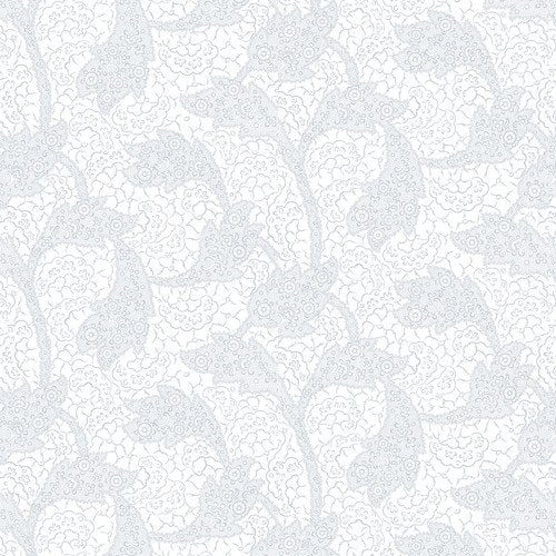 7723-01W LACY ALLOVER WHITE ON WHITE 108 IN QUILT BACKING STUDIO E SOLD BY THE YARD