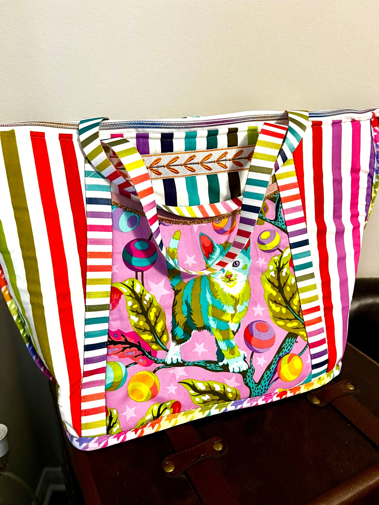 Disco Kitty Tote Purse Bag