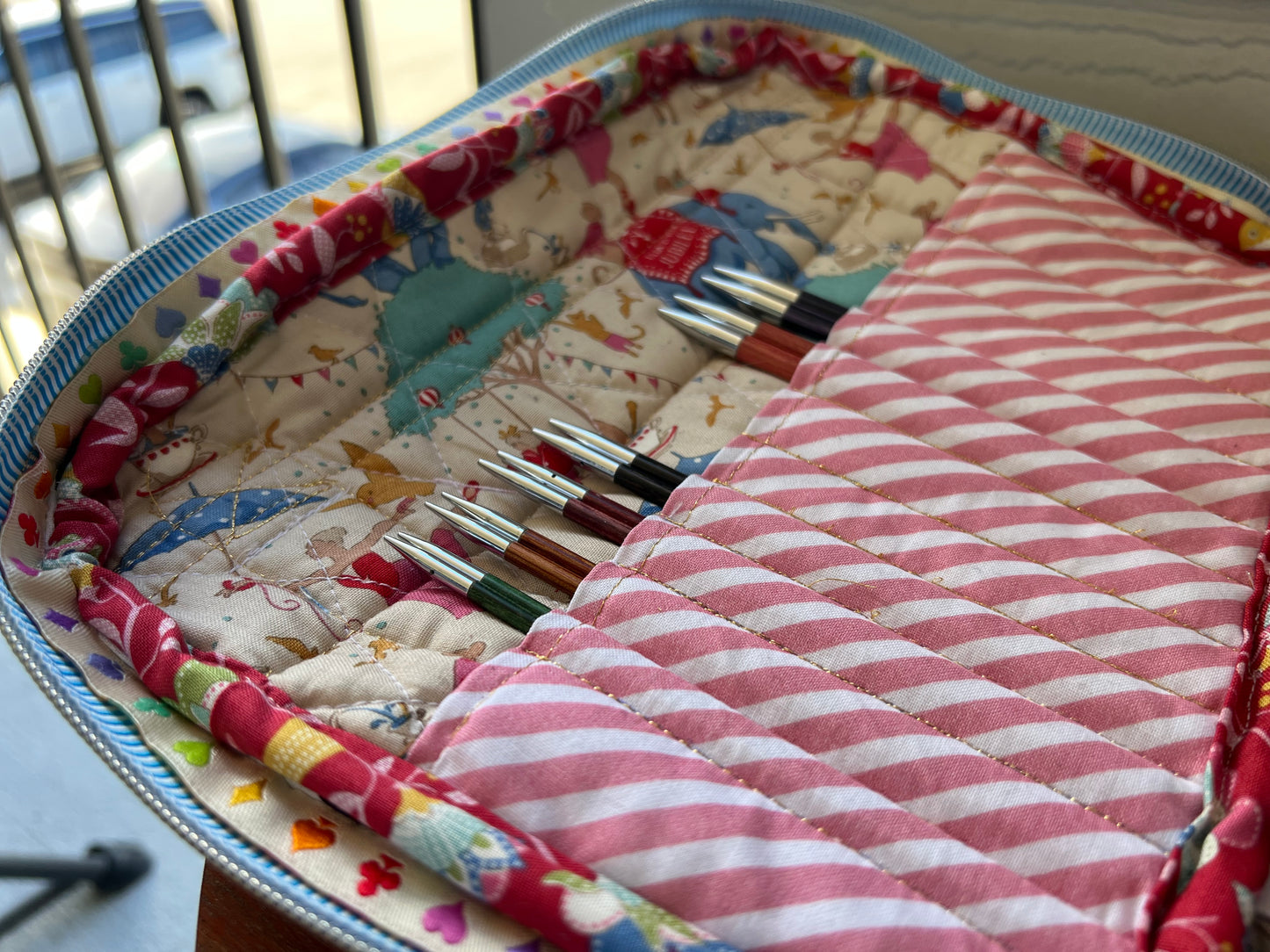 Knitting Crochet Embroidery Case / Makeup Pouch (Made to Order)