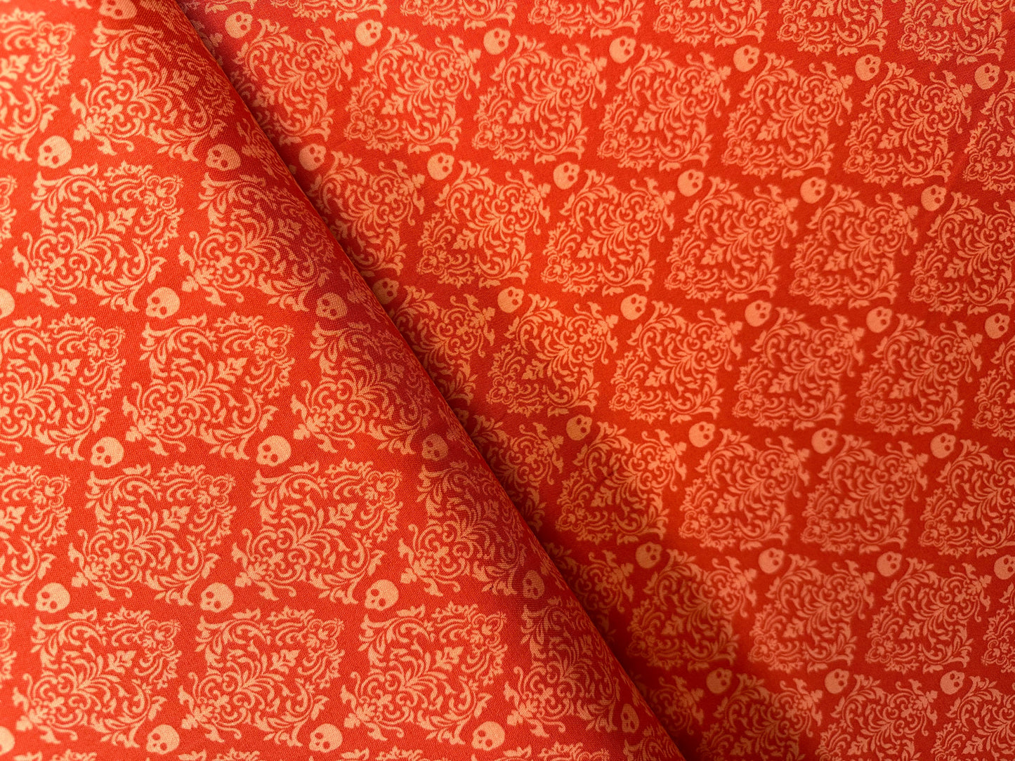 5720-33 SPOOKY NIGHT Orange Damask Orange for Studio E Fabric