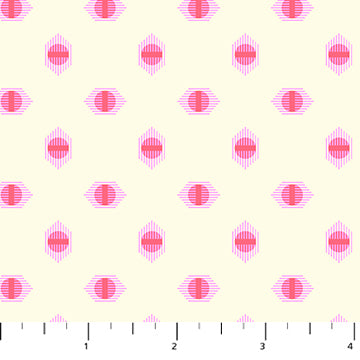91092-21 Full Bloom Coral Dot Heather Bailey Figo Sold By the Half Yard