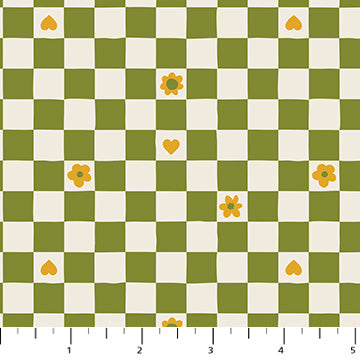 91115-60 Joyful June Green Checks Figo Sold By the Half Yard