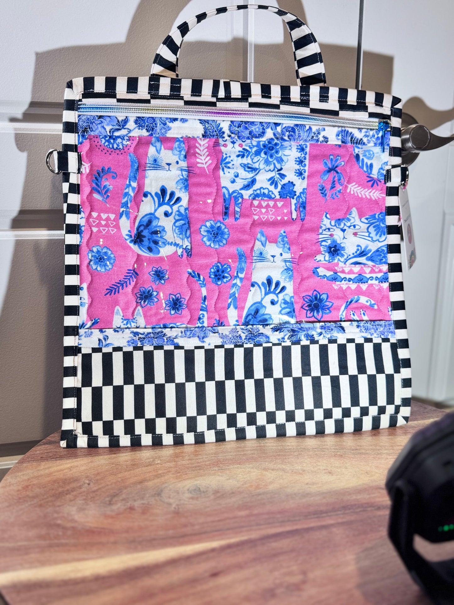 Large Project Bag Cat Chinoiserie