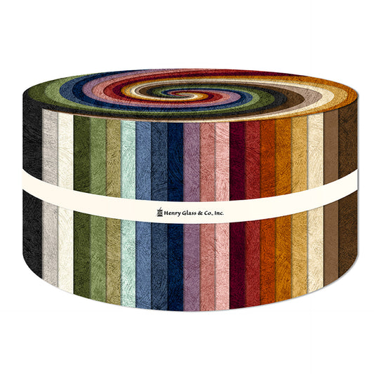42 pc 2.5 in JELLY ROLL BRUSHSTROKES by Color Principle for Henry Glass Fabrics