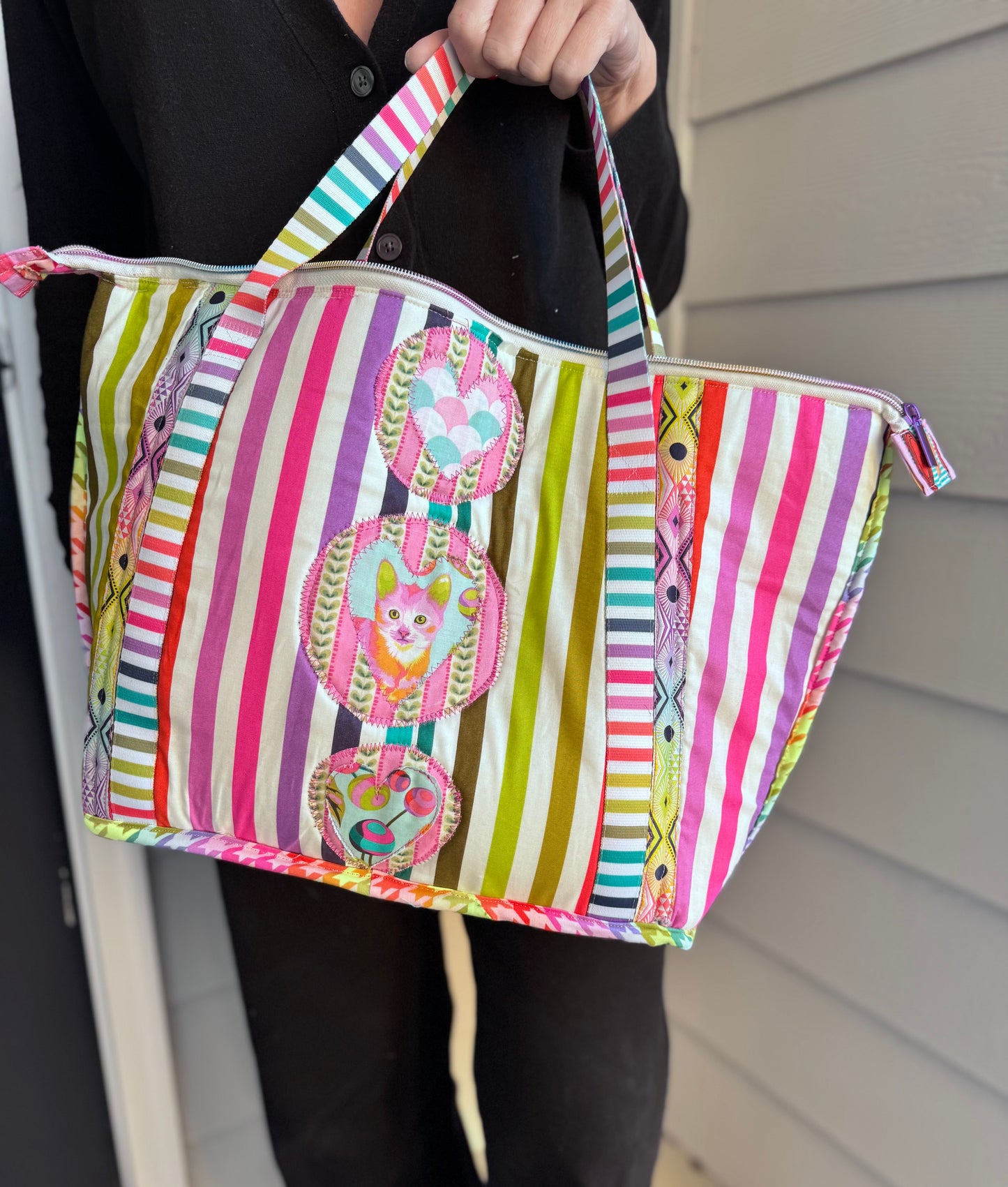 Disco Kitty Tote Purse Bag