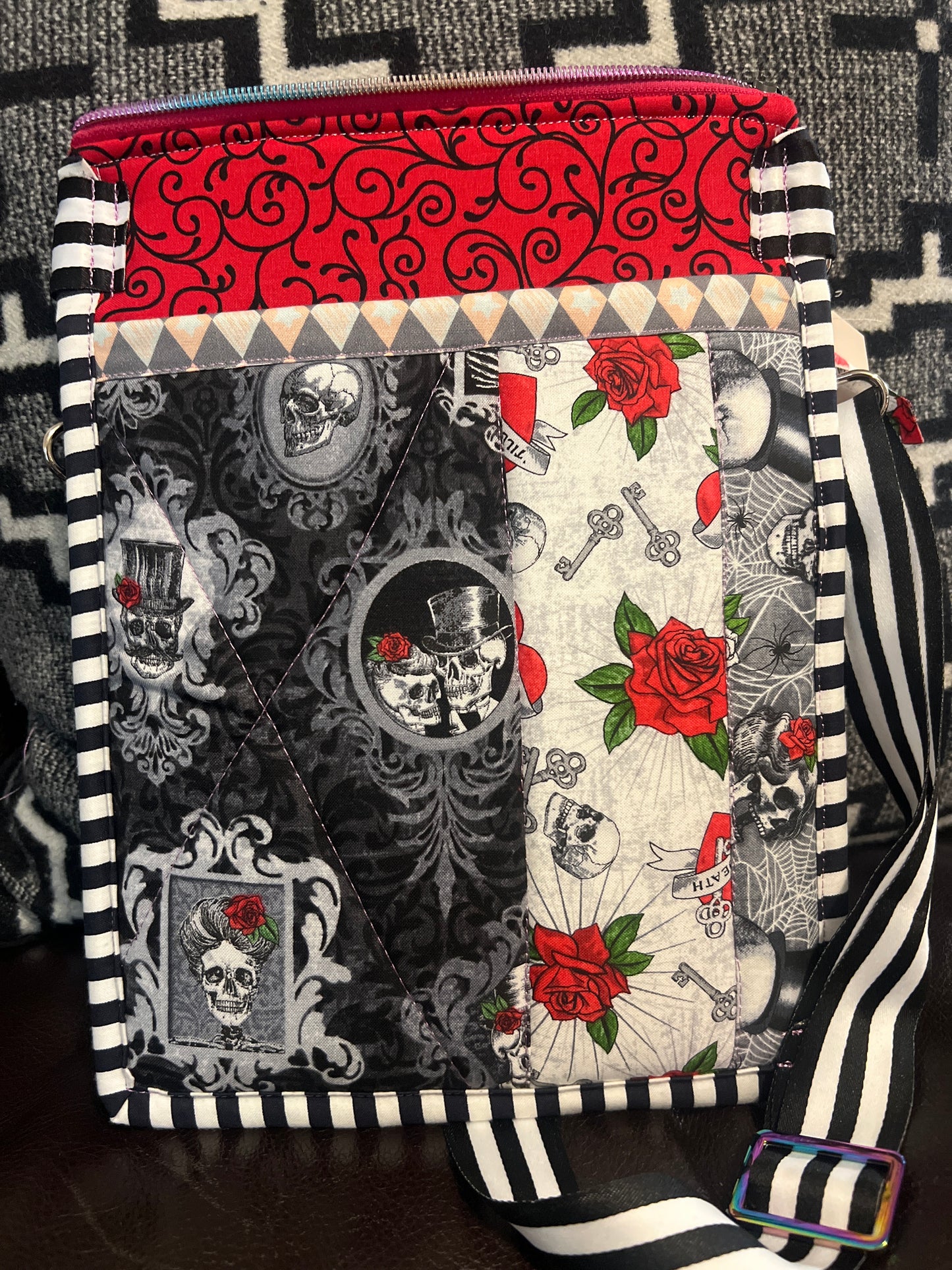 Quilted Patchwork Spooky Bag Till Death Do Us Part