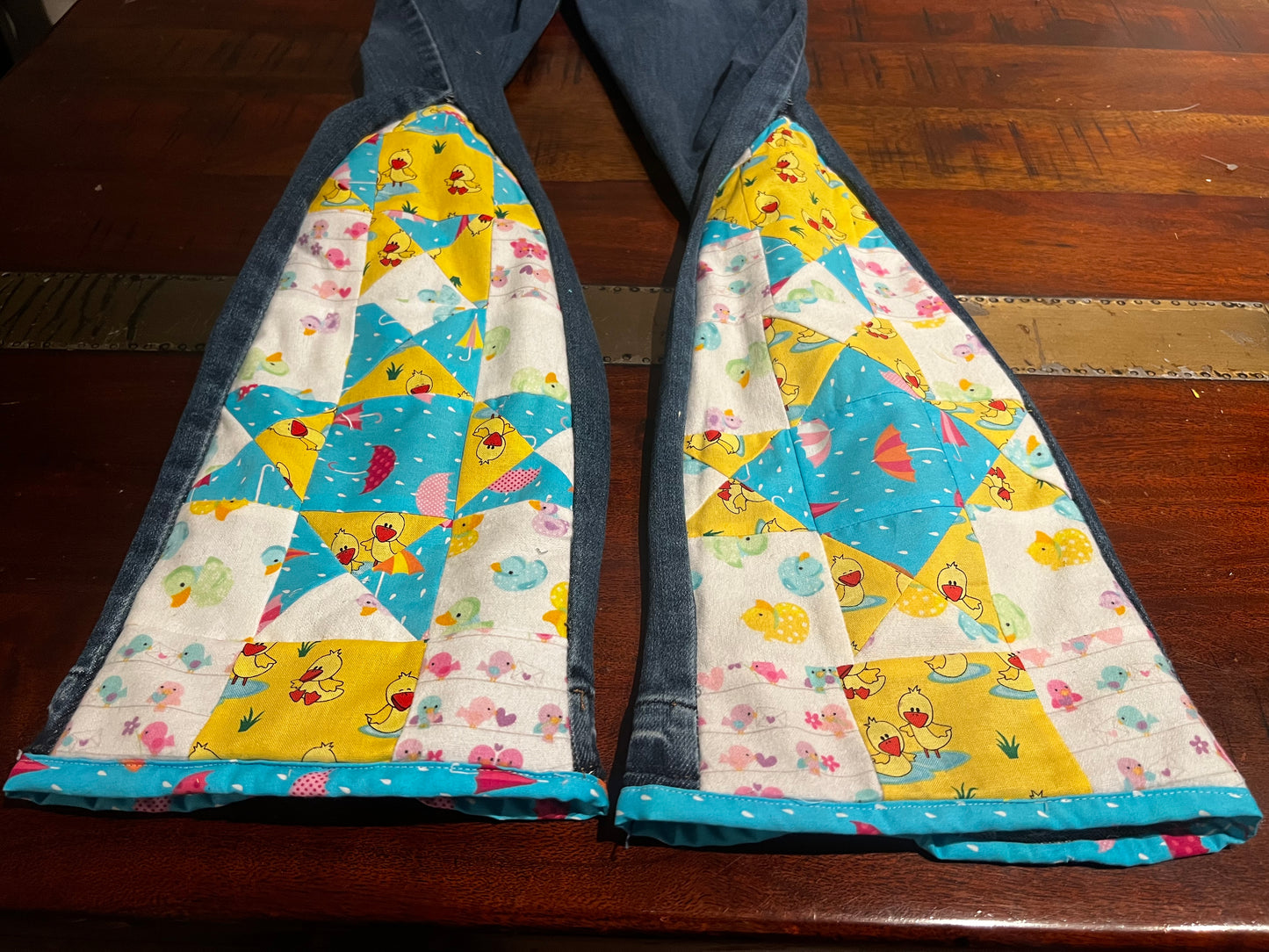 Quilted Up-cycled Jeans (Made to Order)
