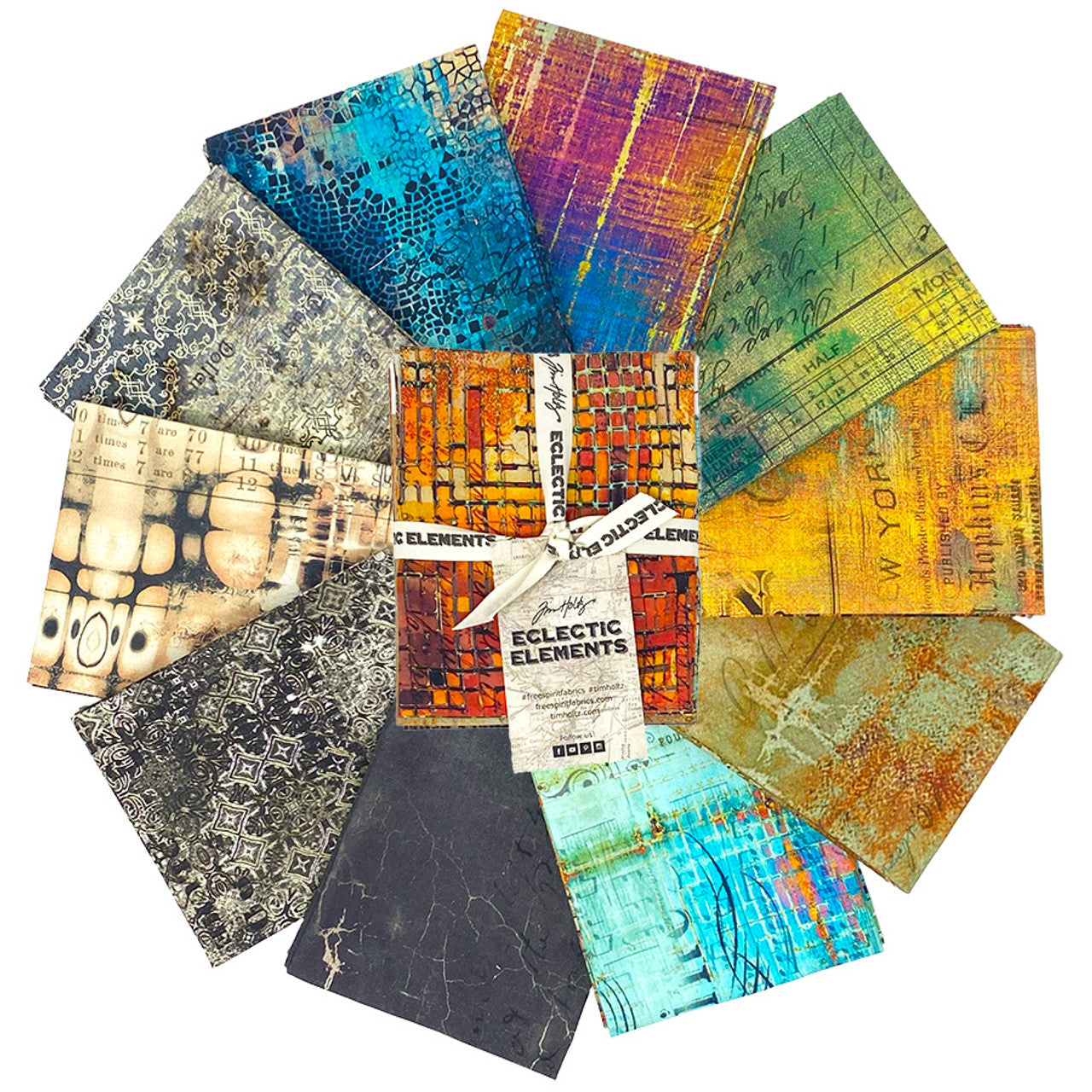 ABANDONED - 10 PC Fat Quarter Bundle || Abandoned Tim Holtz Eclectic Elements