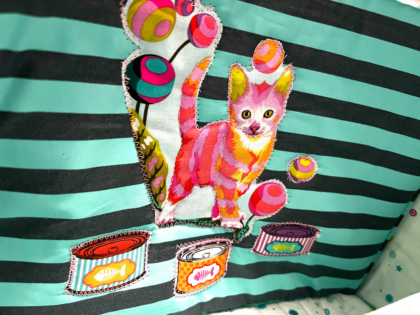 Disco Kitty Tote Purse Bag