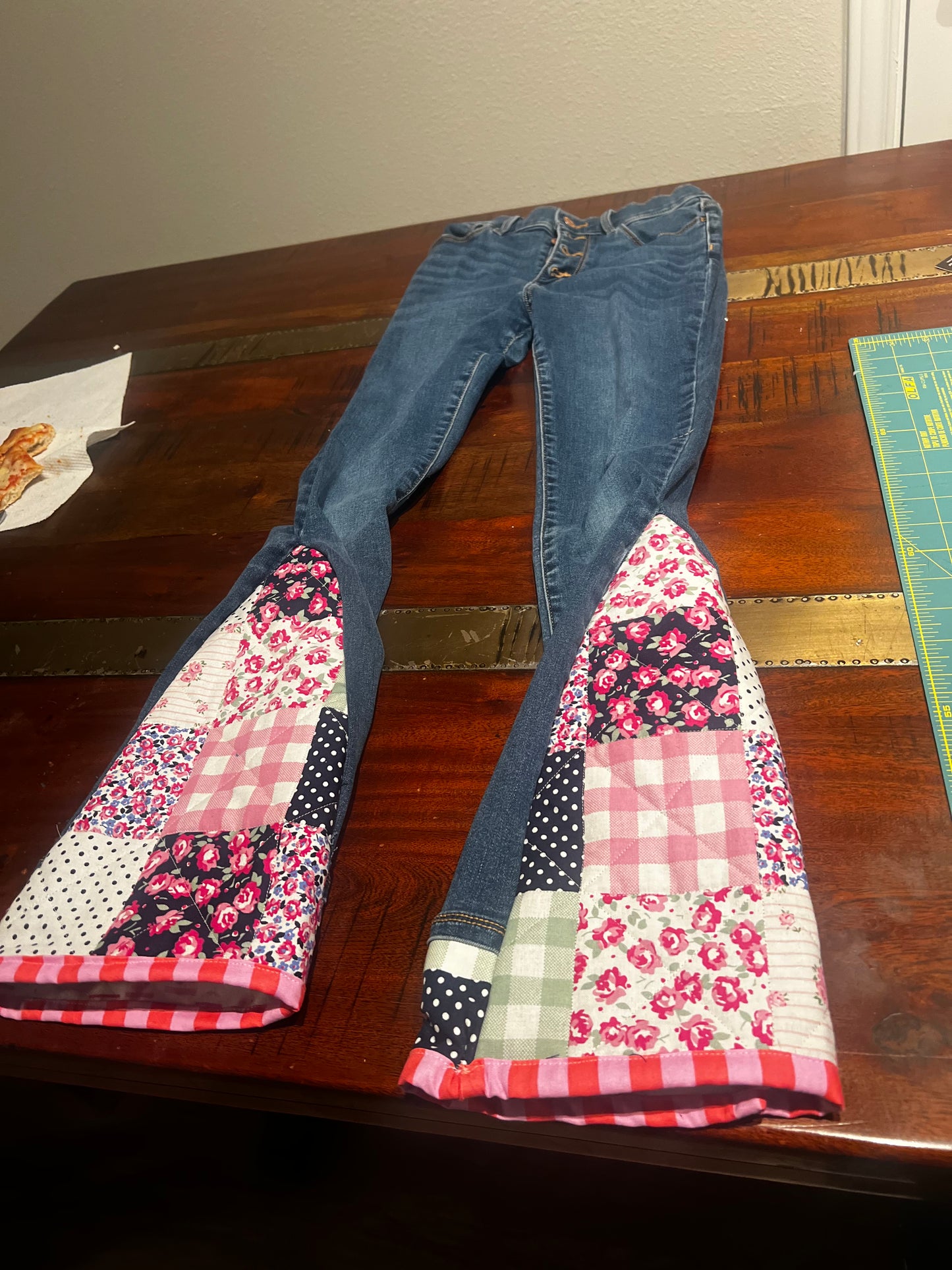 Quilted Up-cycled Jeans (Made to Order)