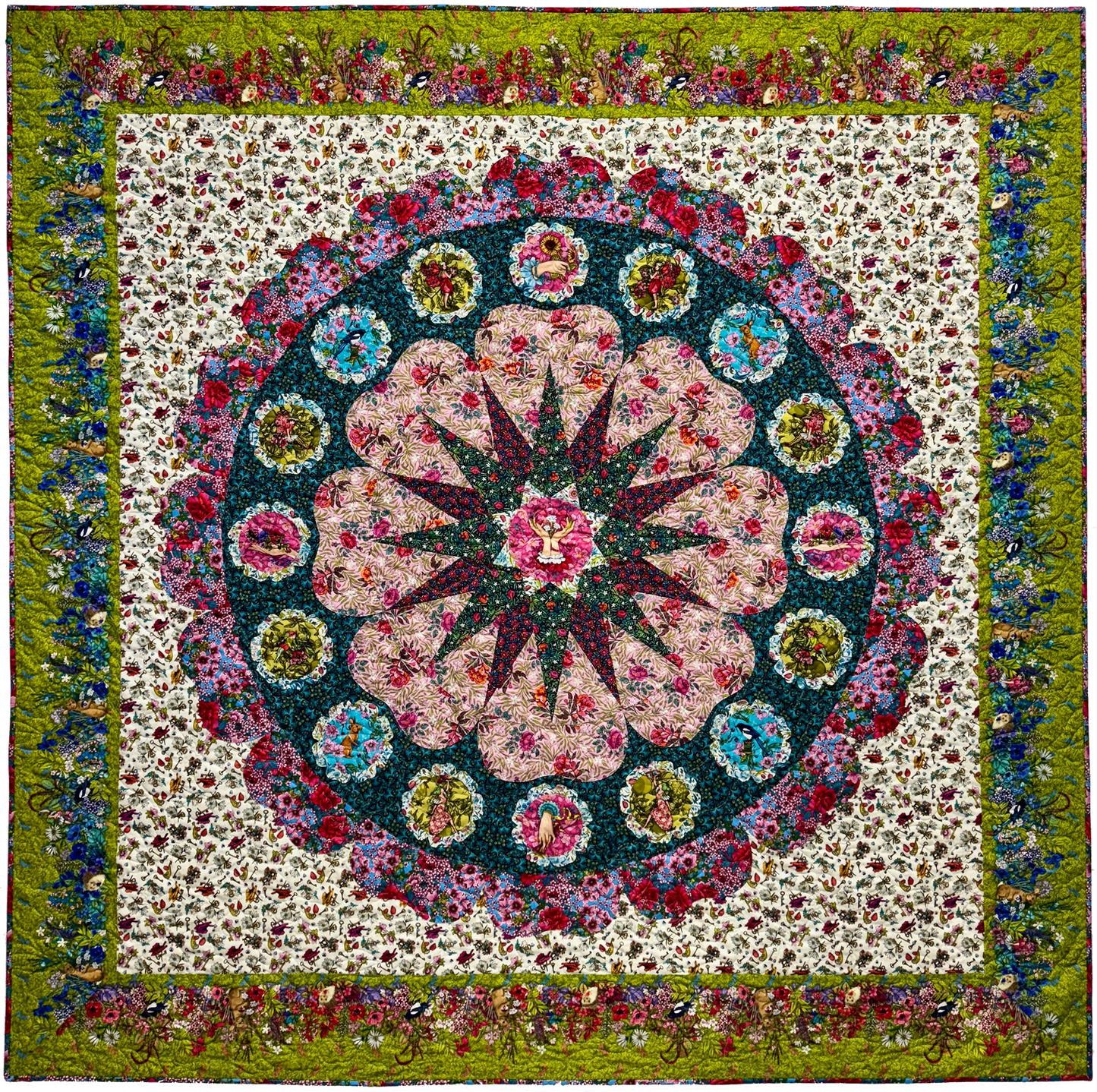 RR249 Flower Go Round Skinny Robin Quilt Pattern