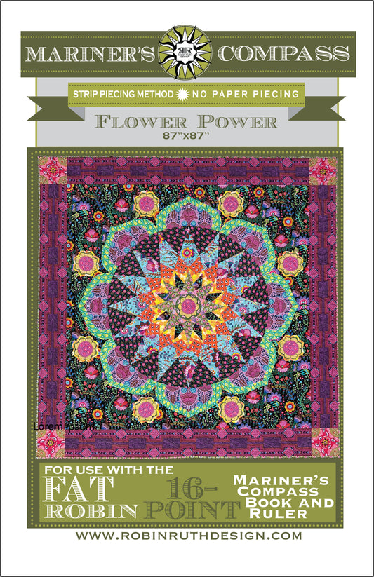 RR233 Flower Power Fat Robin Quilt Pattern