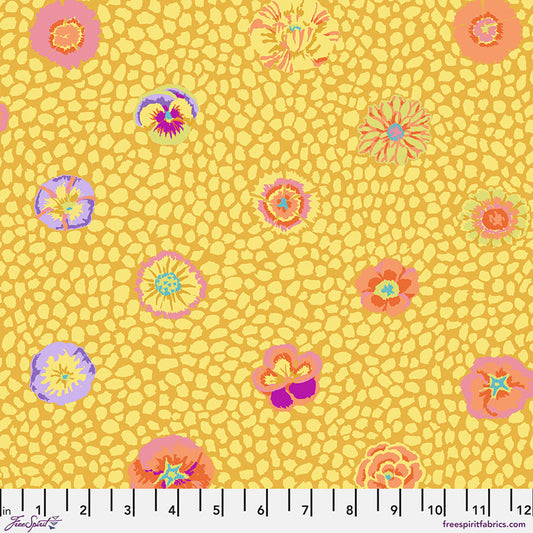 Guinea Flower GOLD  Kaffe Fassett Collective Sold by the Half Yard