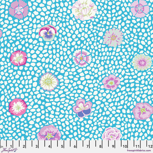 Guinea Flower TURQUOISE Kaffe Fassett Collective Sold by the Half Yard