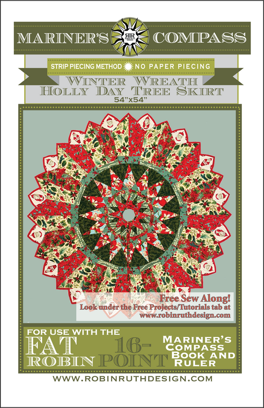 RR255 Winter Wreath Fat Robin Quilt Pattern