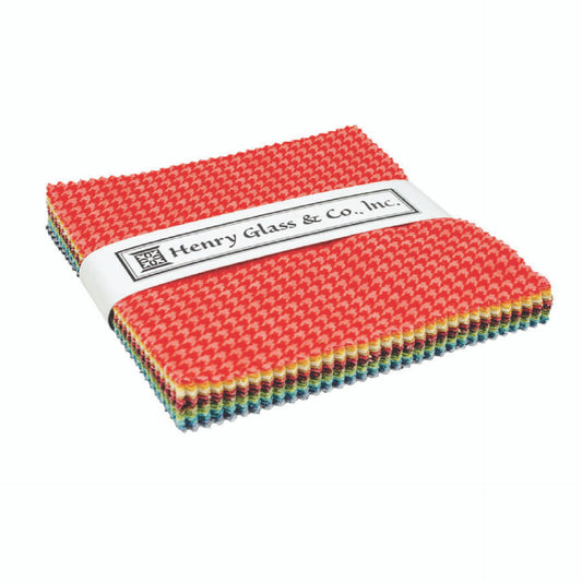 5x5 in Charm Pack HOUNDSTOOTH by Color Principle for Henry Glass Fabrics