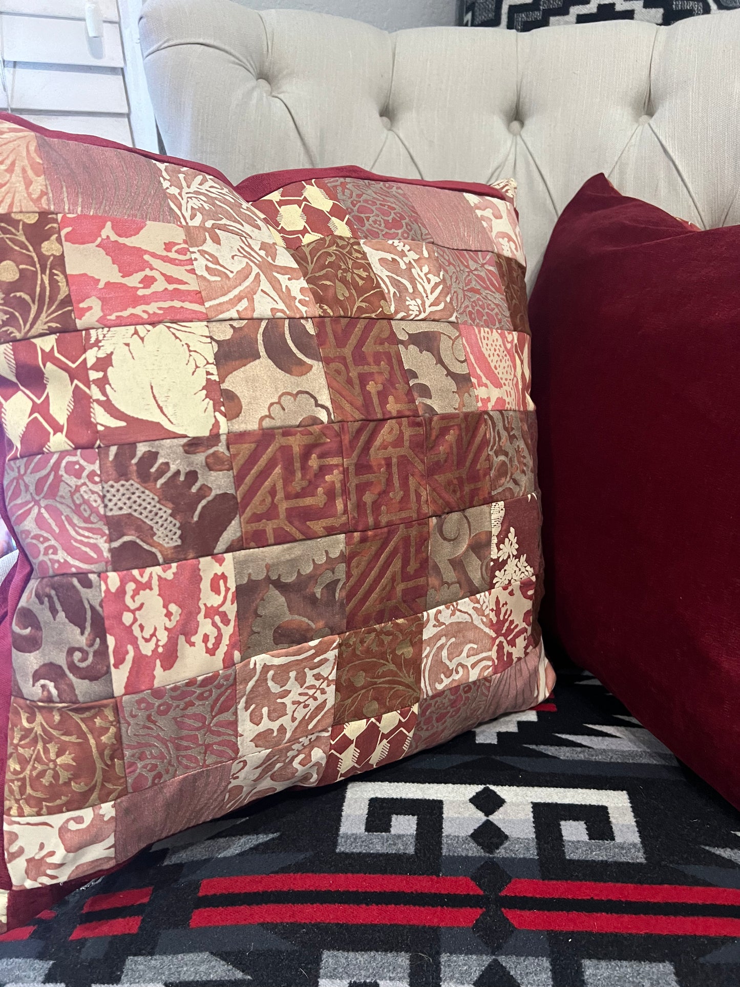 Fortuny Quilted Decor Throw Pillow